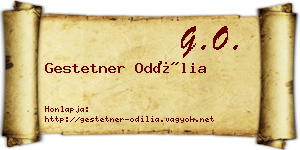 Gestetner Odília névjegykártya